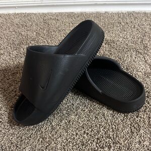 Nike Black Slip-On Slides